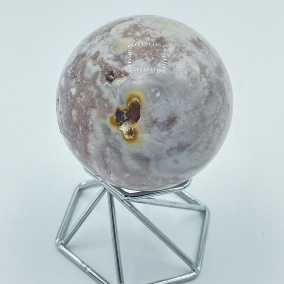 Pink amethyst flower agate crystal healing stone 2.25 inches druzy points - Picture 10 of 13